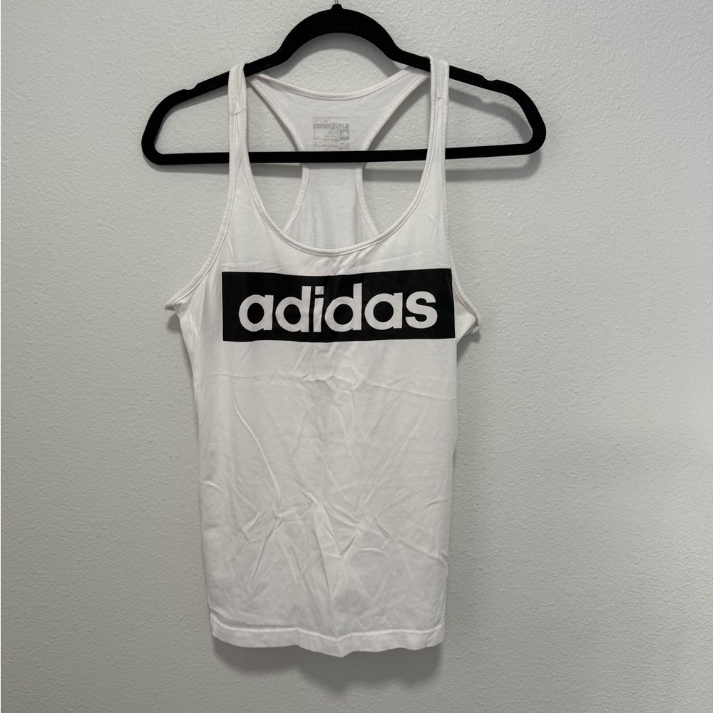 Adidas White Sport Tank Top Size Large